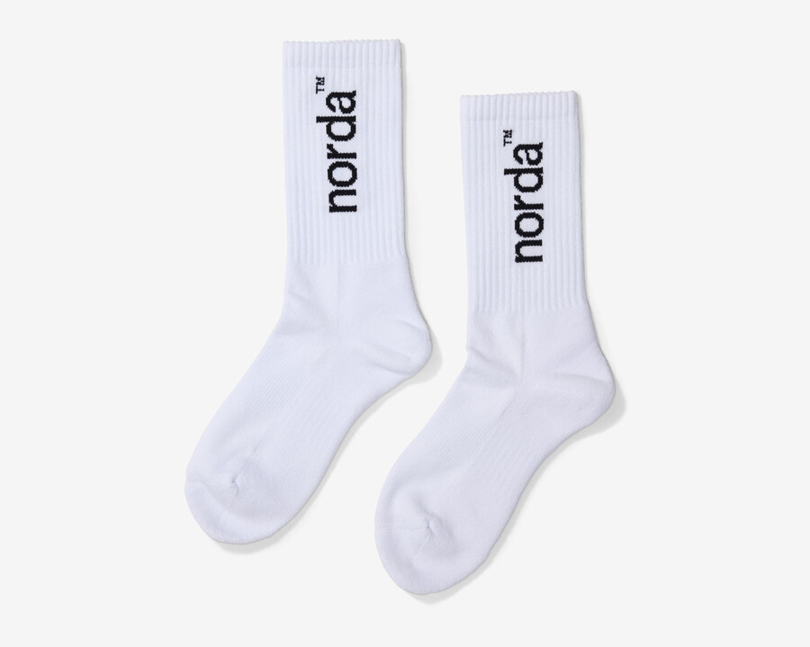 chaussettes unisexes lifestyle - chaussettes rétro blanches