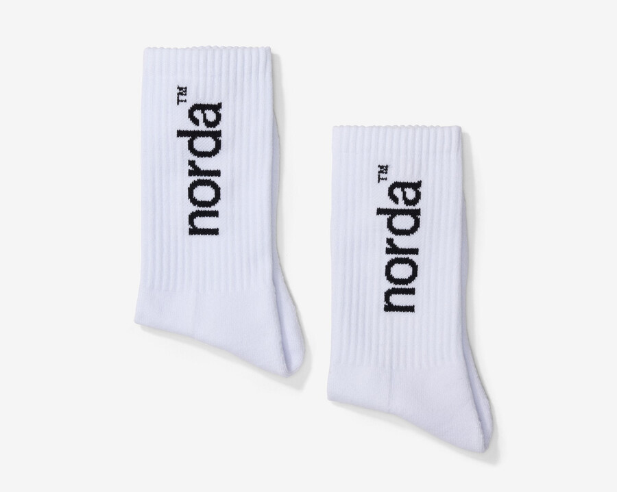 chaussettes unisexes lifestyle - chaussettes rétro blanches